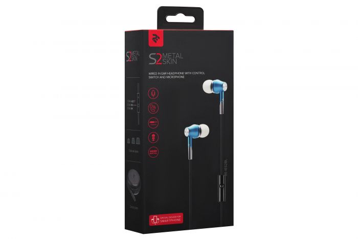 Навушники 2E S2 Metal Skin Синій