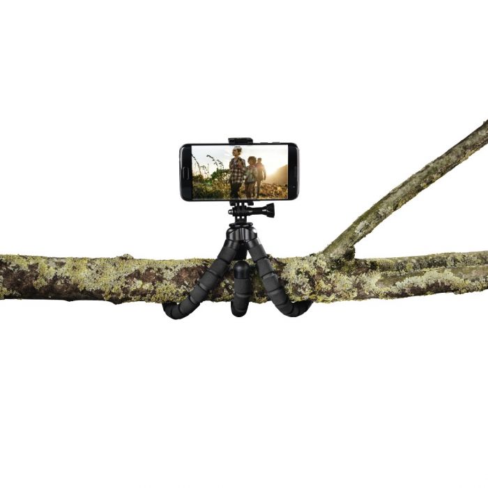 Міні-штатив HAMA "Flex" для смартфонів і GoPro, 26 см, колір чорний
