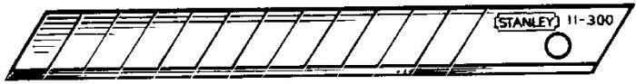 Леза Stanley сегментовані 9 мм 10 шт (0-11-300)