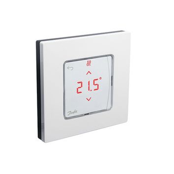 Терморегулятор Danfoss Icon Display, +5...35° C, електронний, дротовий, накладний, 230V, білий