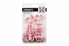 Набір форм для печива Ardesto Tasty baking, 6 шт,  рожевий, пластик