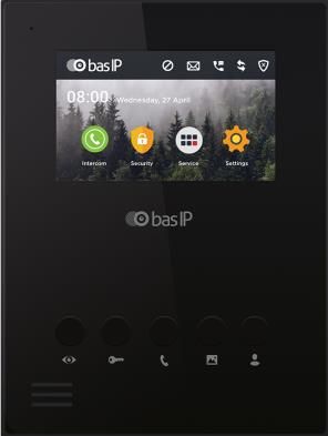 Відеодомофон BAS-IP AU-04LA, TFT 4", переадресація, чорний