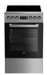 Плита електрична Beko FSM57300GX - склокераміка/50х60 см/4 зони/7 функц/дисплей/55л/нерж. сталь