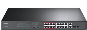 Комутатор TP-LINK TL-SL1218MP 16x1FE/PoE+ 192W 2xGE 2xcomboGE/SFP 19" 1U