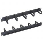 Кабельний орг. ZPAS 19" 1U односторонній 5 кілець, зі щіткою