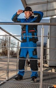 Куртка робоча NEO HD+, розмір L (52), 275 г/м2, 100% бавовна, високий комір, регулювання манжет, комбіновані багатофункціональні кишені на блискавці та липучках, чорно-синя