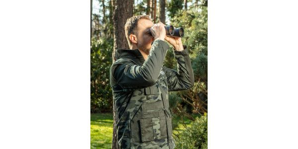 Куртка робоча NEO CAMO, розмір M (50), 255 г/м2, високий комір, регулювання манжет, комбіновані багатофункціональні кишені на блискавці та липучках, камуфляжна