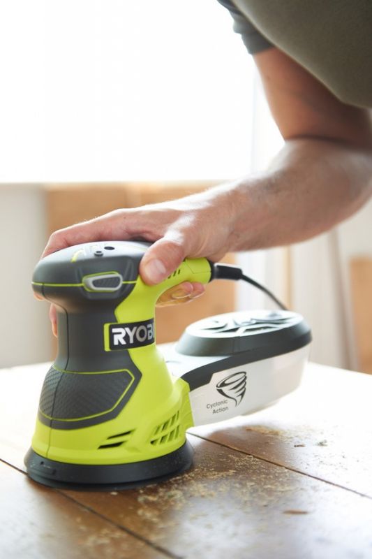 Ryobi Шліфмашина ексцентрикова ROS300, 93х185мм, 300Вт, 0-13000 об / хв, 2.3кг