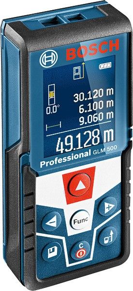 Далекомір лазерний Bosch GLM 500 ± 1.5 мм, 0.05 – 50 м, IP 54.