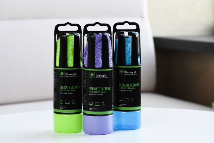 Набір для чищення 2E Liquid for LED / LCD 150ml + серветка, Blue