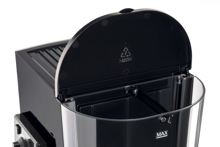 Кавоварка Ardesto ECM-EM14S - 1450Вт/ріжкова/ механіка+електроніка/ резервуар 1,4л/чорний+крем
