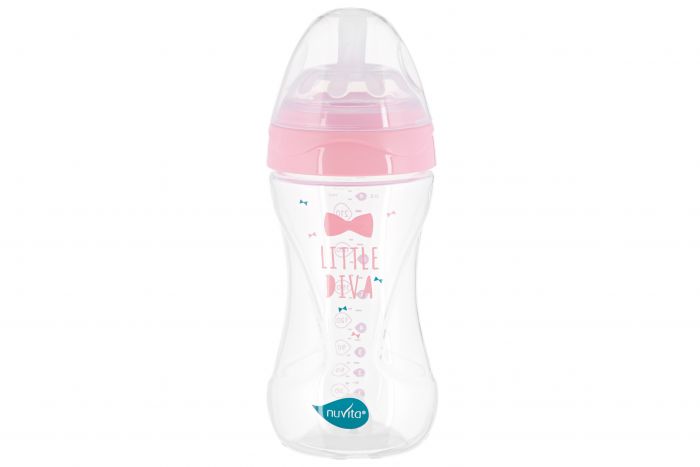 Дитяча Антиколікова пляшечка Nuvita NV6031 Mimic Collection 250мл рожева