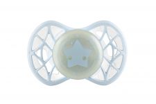 Пустушка симетрична Nuvita NV7065 Air55 Cool 0m+ "зірка" світиться у темряві аквамаринова