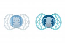 Пустушка Nuvita NV7066 Air55 Explorer ортодонтична 0m+ (тигр, слон) 2шт