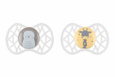 Пустушка Nuvita NV7087 Air55 Explorer симетрична 6m+ (ведмідь, жираф) 2шт