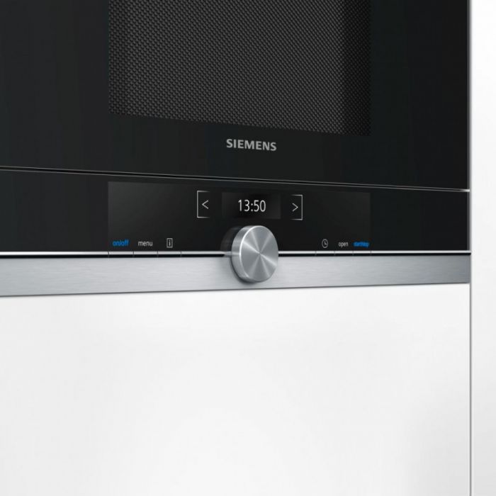 Вбудовувана мікрохвильова піч Siemens BE634RGS1 - 21л/900Ват/TFT дисплей/нерж. сталь