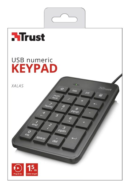 Клавіатура числова Trust Xalas USB Numeric Keypad BLACK