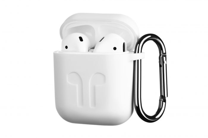 Чохол 2Е для Apple AirPods, Pure Color Silicone Imprint (1.5mm),  White