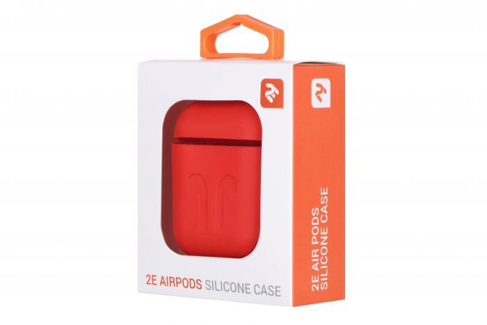 Чохол 2Е для Apple AirPods, Pure Color Silicone Imprint (1.5mm), Rose red