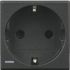 Bticino Axolute Розетка 2К + З, 10/16 А 250 В, колір антрацит, німецький стандарт