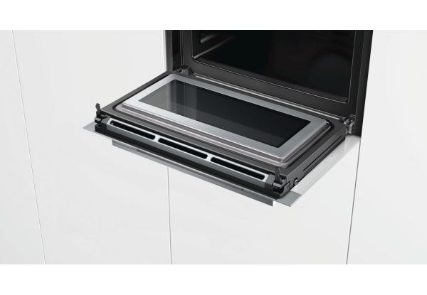 Вбудовувана електрична духова шафа с мікрохв. режимом Siemens CM633GBW1- Ш-45см/7 реж/45л./А/диспл/білий