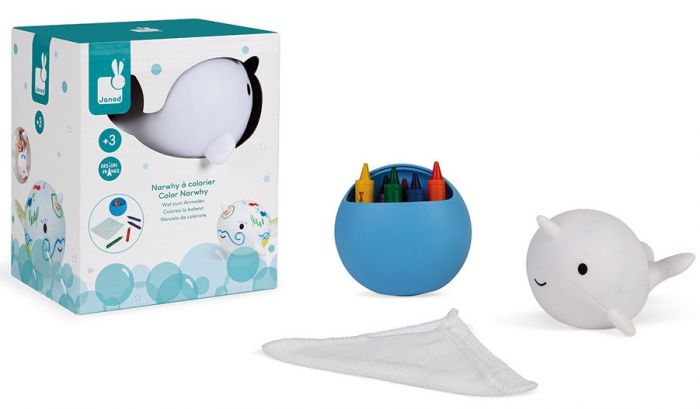 Іграшка для купання Janod Малювання. Нарвал J04726