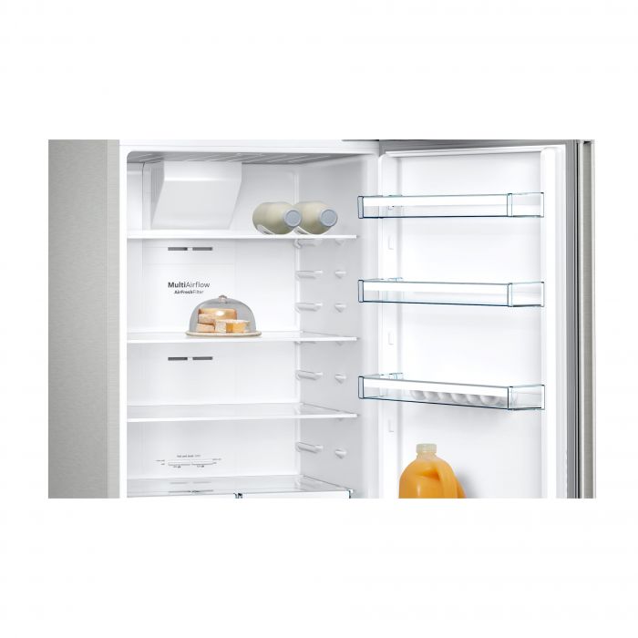 Холод. с верхньою мороз. кам. BOSCH KDN56XIF0N, 193х80х70см, 2 дв., Холод.відд. - 400л, Мороз. відд. - 105л, A++, NF, Нерж