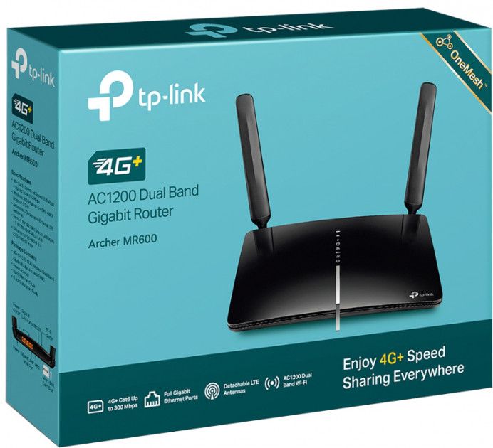 4G-Маршрутизатор TP-LINK TL-MR600 AC1200 4G LTE 3xGE LAN 1xGE WAN 1xSim Card Slot