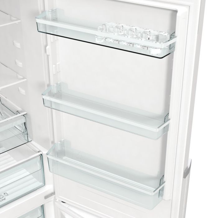 Холодильник з нижн. мороз. камерою Gorenje NRK6191EW5F, 185х60х60см, 2 двері, 203( 99)л, А+, Total NF , Зона св-ті, Внутр. Диспл