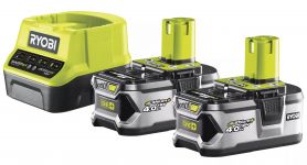 Ryobi Акумулятор та зарядний пристрій ONE+ RC18120-240 18В 2х4.0А/г Lithium+