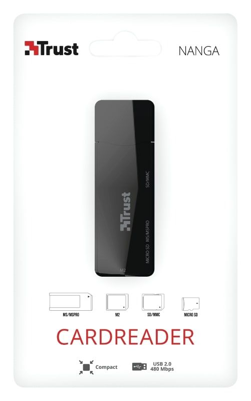Картридер Trust Nanga USB 2.0 BLACK