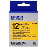 Картридж зі стрічкою Epson LK4YBW9 принтерів LW-300/400/400VP/700 Strng adh Blk/Yell 12mm/9m