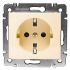 Розетка Legrand Schuko 16А 250В з шторками, автоматичні клеми Valena Classic слонова кістка