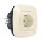 Valena Allure with NETATMO. Розумна розетка 2К+З 16А 230В. Слонова кістка