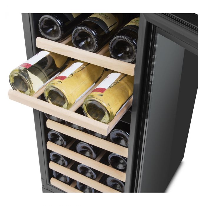 Винна шафа вбудована Philco PW32DFS/2 зони/32 бутилки/5-18 С/Led-підсвітка/сенсор/дисплей/черний