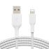 Кабель Belkin USB-A - Lightning, BRAIDED, 1m, white