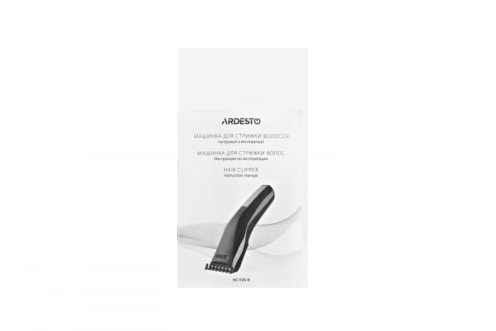 Машинка для стрижки Ardesto HC-Y20-B/ 2,4Вт/чорний/LED-індикація заряду