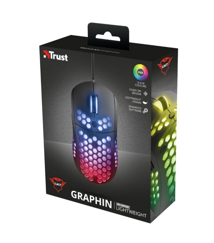 Миша ігрова Trust GXT 960 Graphin Ultra-lightweight RGB USB Black