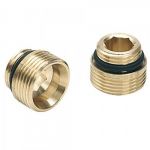 Комплект різьбозатискних ніпелів Rehau Rautitan, зовнішня різьба, 1/2"х3/4, 2 шт, латунь