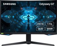 Монітор LCD 27" Samsung Odyssey G7 C27G75TQ 2xHDMI, DP, USB, VA, 2560x1440, 240Hz, 1ms, CURVED