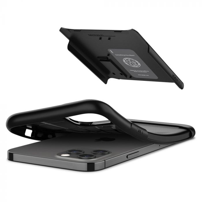 Чохол Spigen для iPhone 12 / 12 Pro Slim Armor, Black
