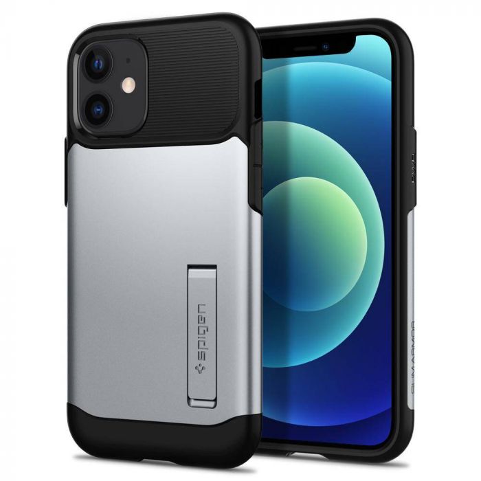 Чохол Spigen для iPhone 12 mini Slim Armor, Satin Silve