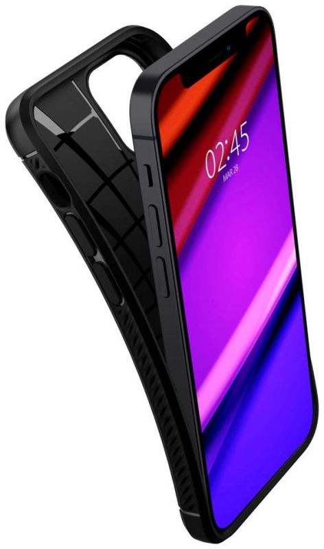 Чохол Spigen для iPhone 12 mini Rugged Armor, Matte Black