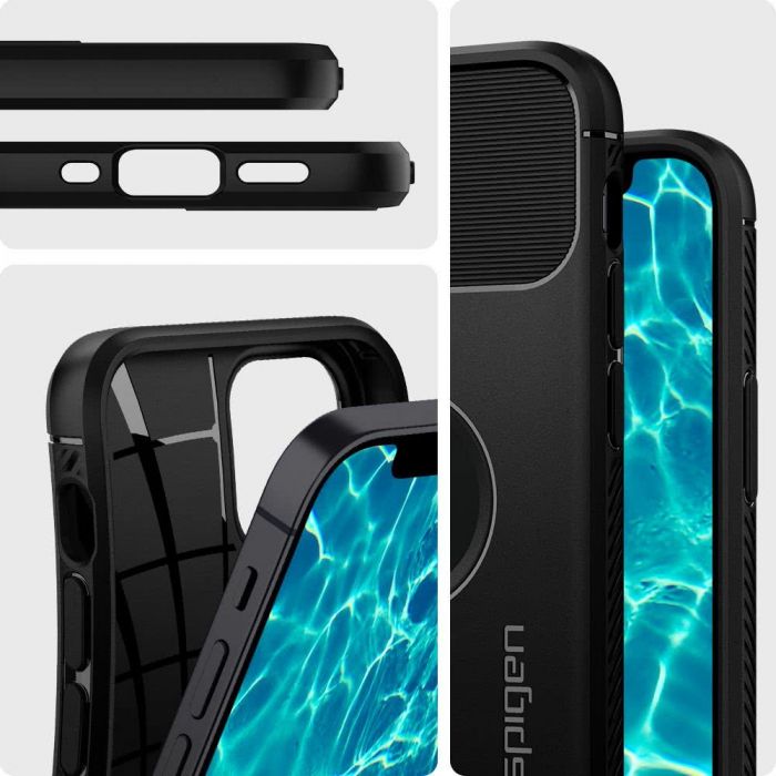 Чохол Spigen для iPhone 12 mini Rugged Armor, Matte Black