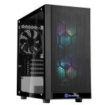 Корпус SilverStone PRECISION PS15B-PRO, MiniT,USB3.0Type-Ax2,3x120мм ARGB,скло(бічна панель),без БЖ,чорний
