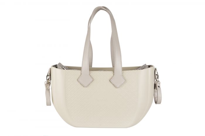 Сумка Nuvita MyMia , бежевий корпус/бежев. підкл.д.мам/набір(ручки,фіксатори,ремені на візок) еко-шкіра сірий