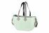 Сумка Nuvita MyMia м'ятний корпус/підкл.для мам квітковий орнамент /сірі шкіряні ручки, бокові фіксатори, ремені на візок
