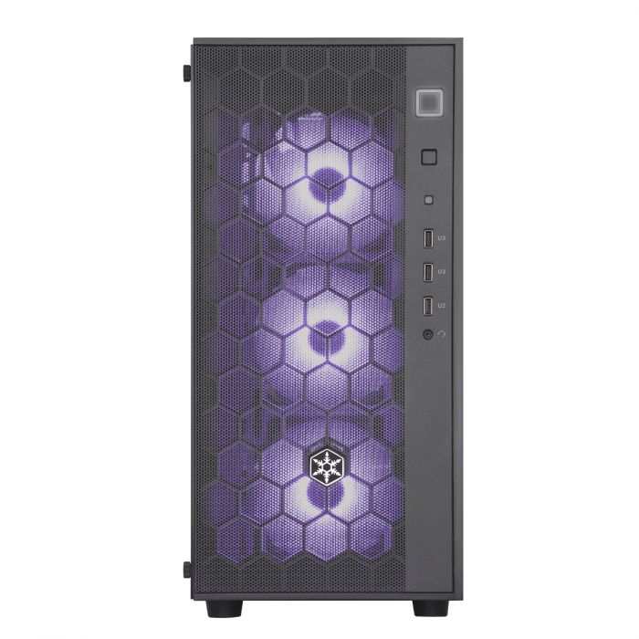 Корпус SilverStone FARA FAR1B-G,MidT, USB3.0x2,USB2.0x1, 1x120мм, скло(бічна панель),без БЖ,чорний
