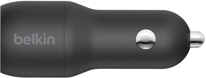 Зарядний пристрій автомобільний Belkin 24Вт 2хUSB-A, кабель USB-A > MicroUSB, 1м, чорний
