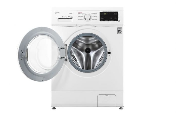 Пральна машина з фронт. завант. LG F4J3TS0W, 8кг, 1400, A+++, Пара, глибина 55см, Дисплей, Білий